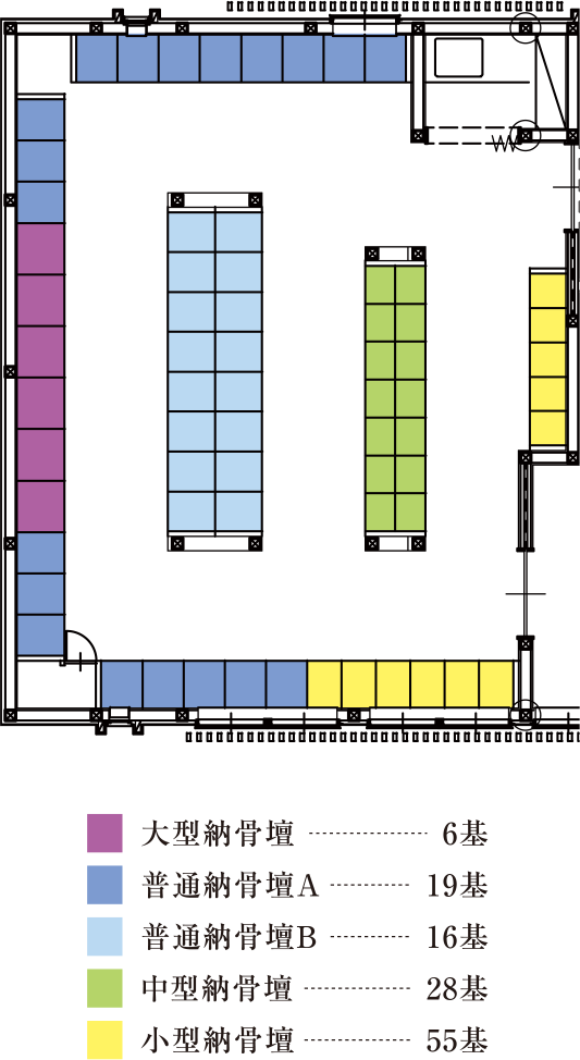 ［第二納骨堂内観図-1F］